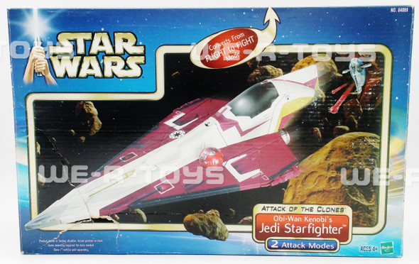 Star Wars Obi-Wan Kenobis Jedi Starfighter Vehicle 2001 Hasbro 84869 COMPLETE