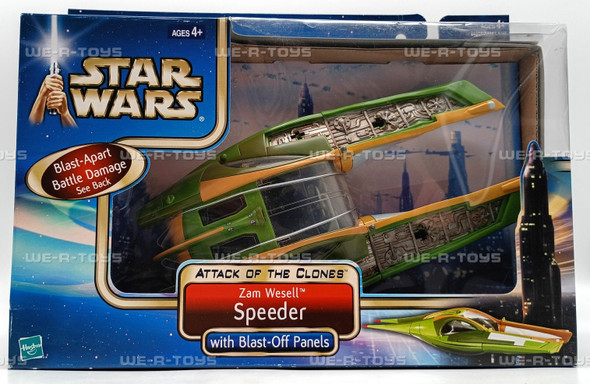 Star Wars Zam Wesell Speeder Vehicle Attack of The Clones 2002 Hasbro No 84888