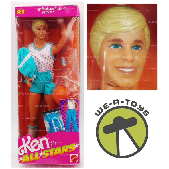 Barbie's Ken and the All-Stars Doll Basketball Gear Mattel 1989 No 9361 NRFB