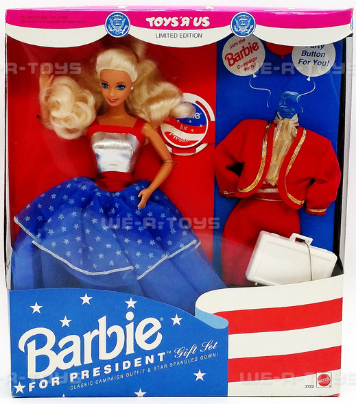 Barbie For President Gift Set Toys R Us Limited Edition Doll 1991 Mattel #3722