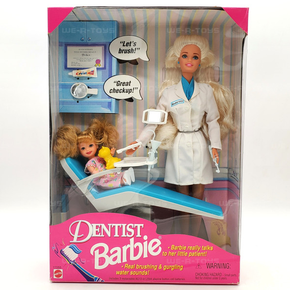 Dentist Barbie Doll Set with Patient 1997 Mattel No. 17255 NEW