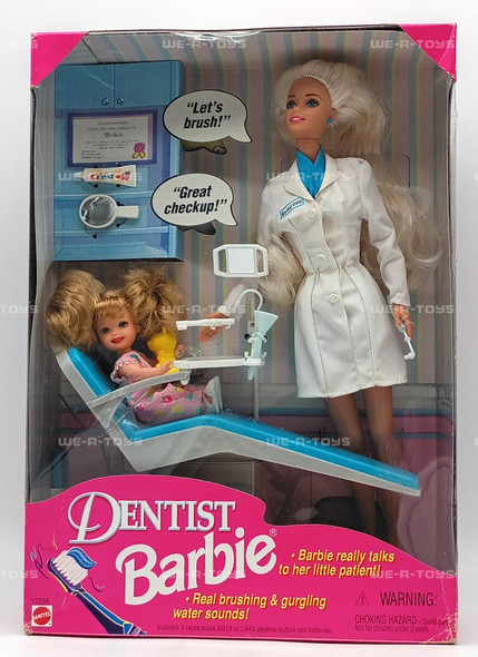 Dentist Barbie & Patient Barbie Doll Set & Accessories 1997 Mattel Item No 17255