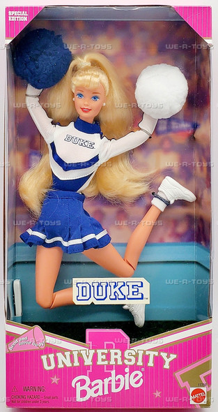 University Barbie Duke Cheerleader Doll Special Edition 1996 Mattel 17750