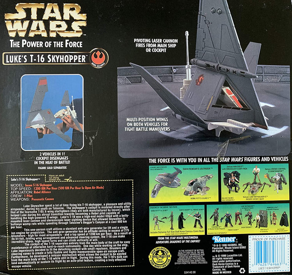 Star Wars Power of the Force Luke's T-16 Skyhopper 1996 Kenner 69663