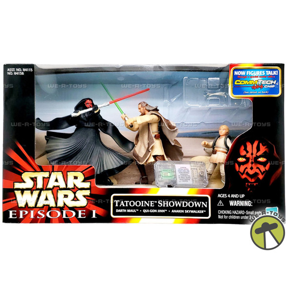 Star Wars Episode 1 Tatooine Showdown Darth Maul Qui-Gon & Anakin Action Figures