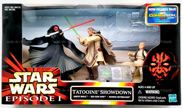 Star Wars Episode 1 Tatooine Showdown Darth Maul Qui-Gon & Anakin Action Figures