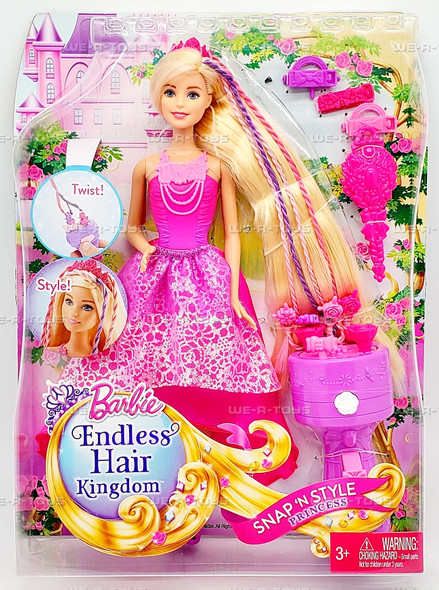 Barbie Endless Hair Kingdom Snap 'n Style Princess Doll 2015 Mattel DKB62