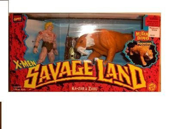 Marvel Comics X-Men Savage Land Ka-zar and Zabu Action Figure Set 1997 Toy Biz