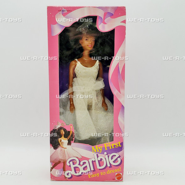 My First Barbie Easy to Dress African American Doll Ballet 1988 Mattel 1281 NEW