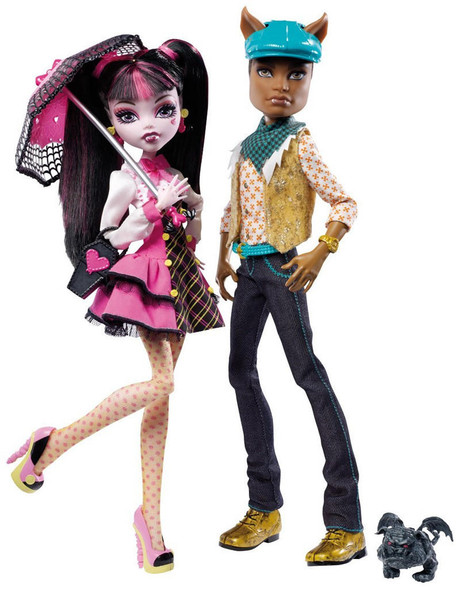 Monster High Draculaura & Clawd Wolf Music Festival Doll Set 2013