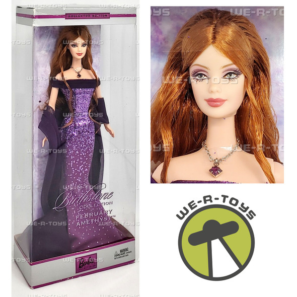 Barbie February Amethyst Doll Birthstone Collection 2002 Mattel #B3410