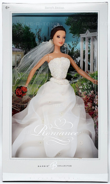 David's Bridal Romance Barbie Doll Brunette 2006 Mattel Silver Label K8671 NRFB