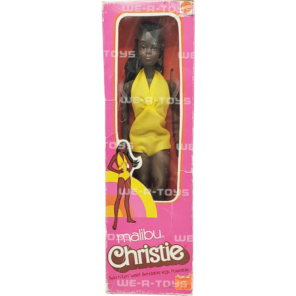 Barbie Malibu Christie Doll African American 1975 Mattel No. 7745 Yellow NRFB