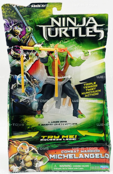 TMNT Ninja Turtles Combat Warrior Michelangelo Action Figure Playmates 2014 NRFB