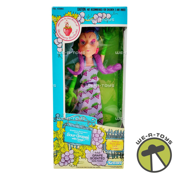 Strawberry Shortcake's Friendly Foe Sour Grapes Figure with Dregs Pet Snake NEW