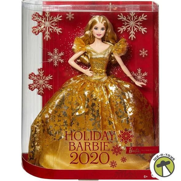 Barbie Signature 2021 Holiday Doll (12-inch, Blonde Wavy Hair) in