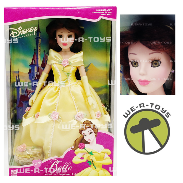 Disney's Beauty And The Beast Belle Porcelain Keepsake Doll BK 2002 NEW