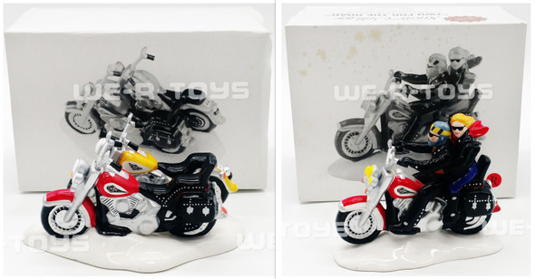 The Original Snow Village Lot of 2 Motorcycle Ceramic Statues Department 56