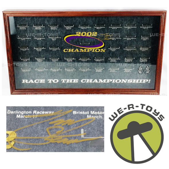 NASCAR 2002 Championship 1/64 Car Display Case Autographed Tony Stewart NEW