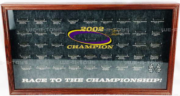 NASCAR 2002 Championship 1/64 Car Display Case Autographed Tony Stewart NEW