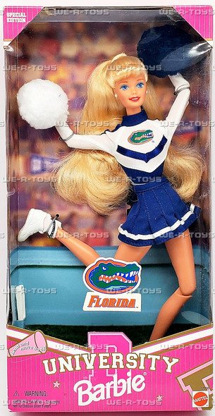 University Barbie Florida Gators Cheerleader Doll 1996 Mattel 17700