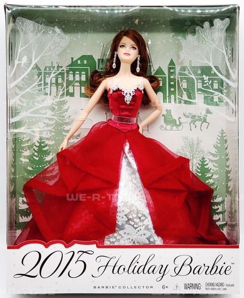 2015 Holiday Barbie Doll Auburn Hair No. CHT00 Mattel NRFB