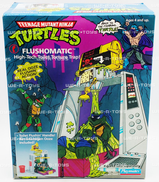 Teenage Mutant Ninja Turtles Flushomatic Toilet Torture Trap Playset 1989 #5661