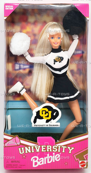 University of Colorado Cheerleader Barbie Doll 1996 Mattel 19169