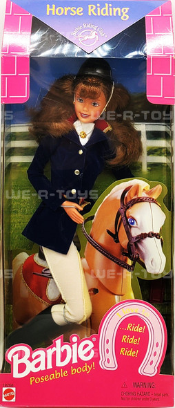 Horse Riding Barbie Riding Club Poseable Barbie Doll 1997 Mattel 19268 NEW