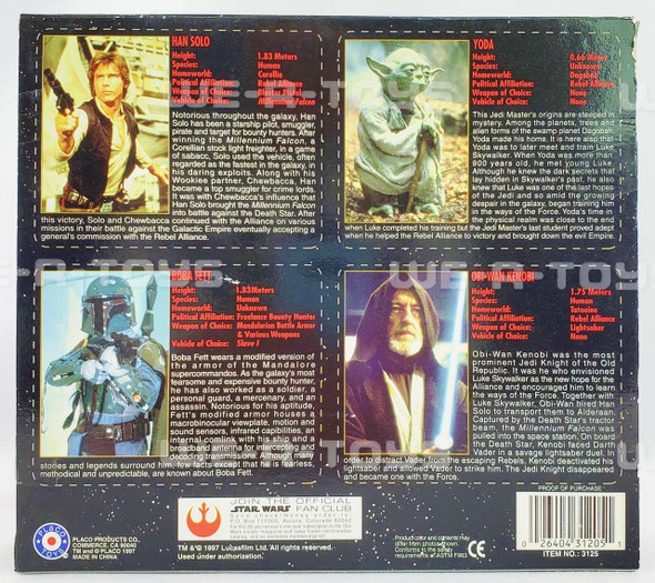  Star Wars Die Cast Metal Key Chain Set 1997 Placo Toys No 3125 NRFB 