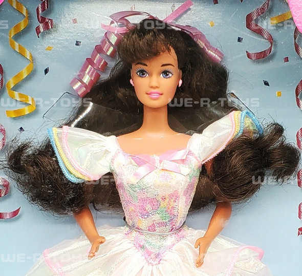 Happy Birthday Barbie Doll Brunette 1995 Mattel 14663