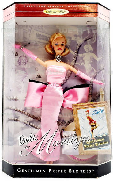 Barbie Doll as Marilyn Monroe Pink Dress Gentlemen Prefer Blondes 1997 Mattel