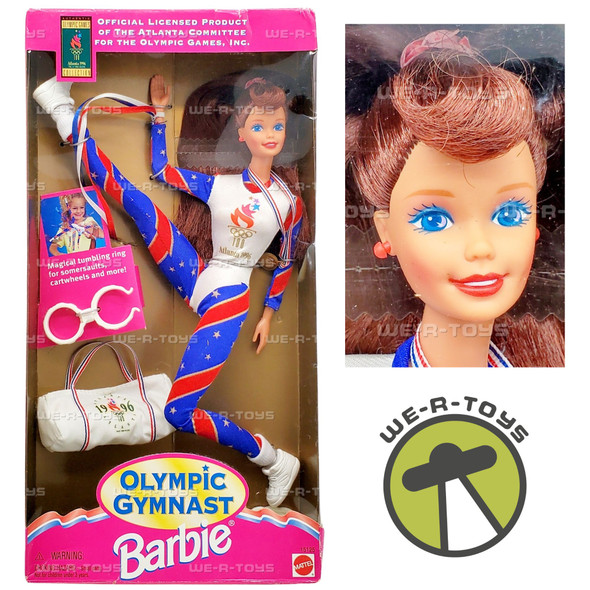 Olympic Gymnast Barbie Auburn Hair 1996 Atlanta Olympics Mattel 15125