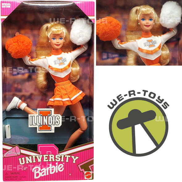 University of Illinois Cheerleader Barbie Doll Special Edition 1997 Mattel 17755