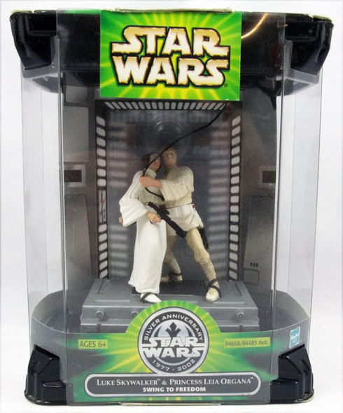 Star Wars Luke and Leia Swing to Freedom Silver Anniversary Action Figures Hasbro
