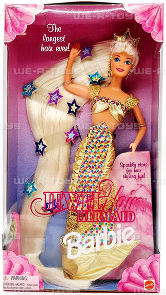 1995 Jewel Hair Mermaid Teresa Barbie Doll in Pink with the