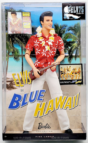 Elvis in Blue Hawaii Doll Barbie Pink Label 2009 Mattel R4509