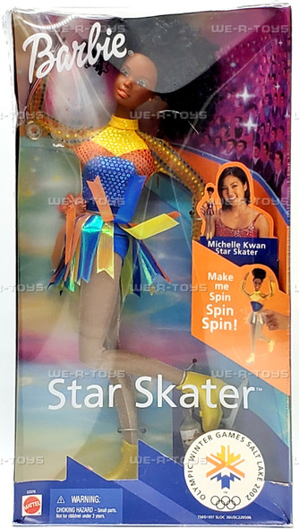 Star Skater Barbie African American Doll Olympic Winter Games Salt Lake 2002