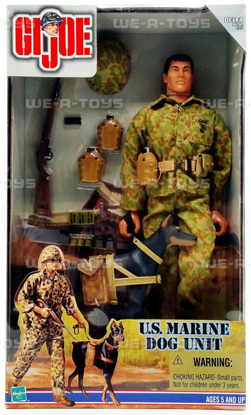 GI Joe U.S. Marine Dog Unit 12" Action Figure with Accessories 1999 Hasbro 81607