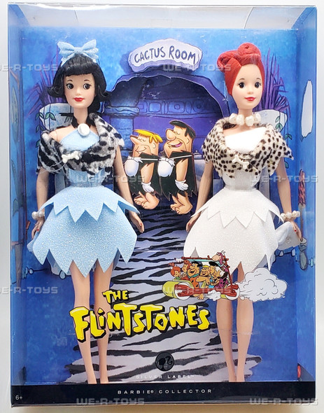 The Flintstones Barbie Gift Set Betty and Wilma Dolls Mattel 2008 #M1211 NRFB