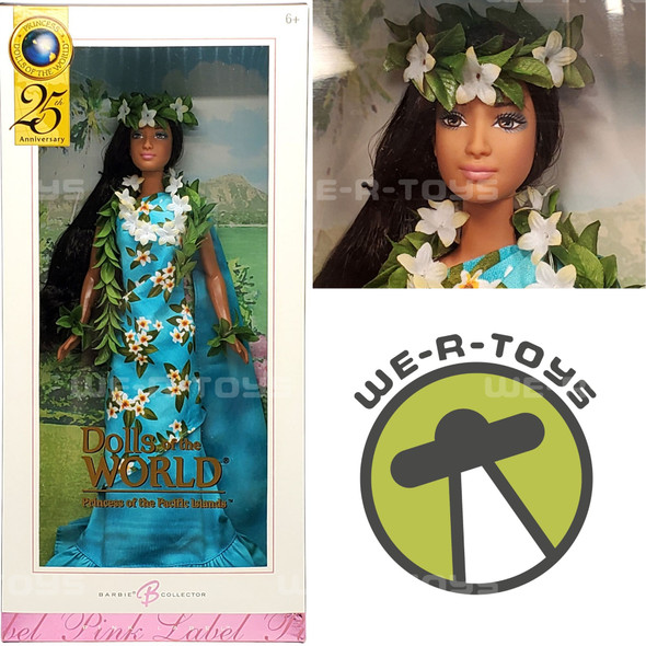 Dolls of the World Princess of the Pacific Islands Barbie Doll Pink Label G8056