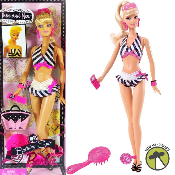 Bathing Suit Barbie Then and Now 1959-2009 50th Anniversary 2008 Mattel P6508