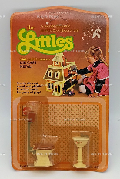 The Littles Sink and Commode Furniture Set Die-Cast & Plastic Mattel 1980 #1797
