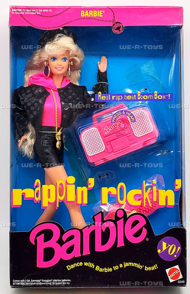 Barbie Rappin' Rockin' Doll 1991 Mattel 3248 NRFB