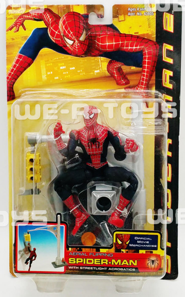 Marvel's Spider-Man 2 Aerial Flipping Spider-Man Action Figure Toy Biz 2004 NRFP