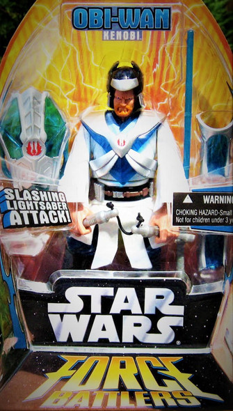 Star Wars Force Battlers Jedi Armor Obi-Wan Kenobi Figure 2005 Hasbro 85856