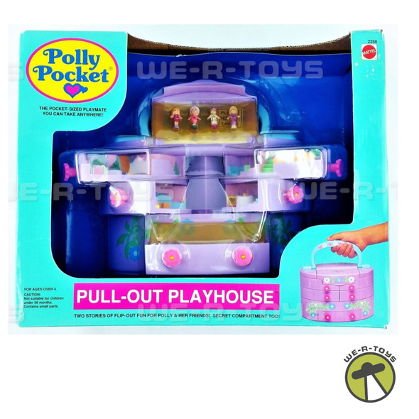 Polly Pocket Pull - Out Playhouse Playset 1992 Mattel #2258 NRFB