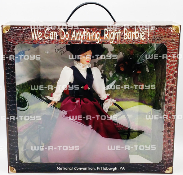 Barbie We Can Do Anything, Right Barbie! National Convention Nellie Bly Doll Signed NEW