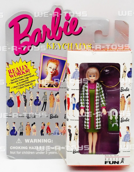 Barbie 1965 Poodle Parade Doll Keychain Basic Fun 1995 #705-0 NRFB