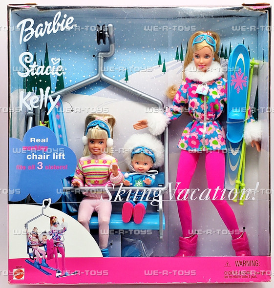 Barbie Skiing Vacation Doll Set Barbie Stacie Kelly Dolls 2000 Mattel 29347